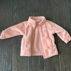 Pink Columbia fleece 6-12m - EUC